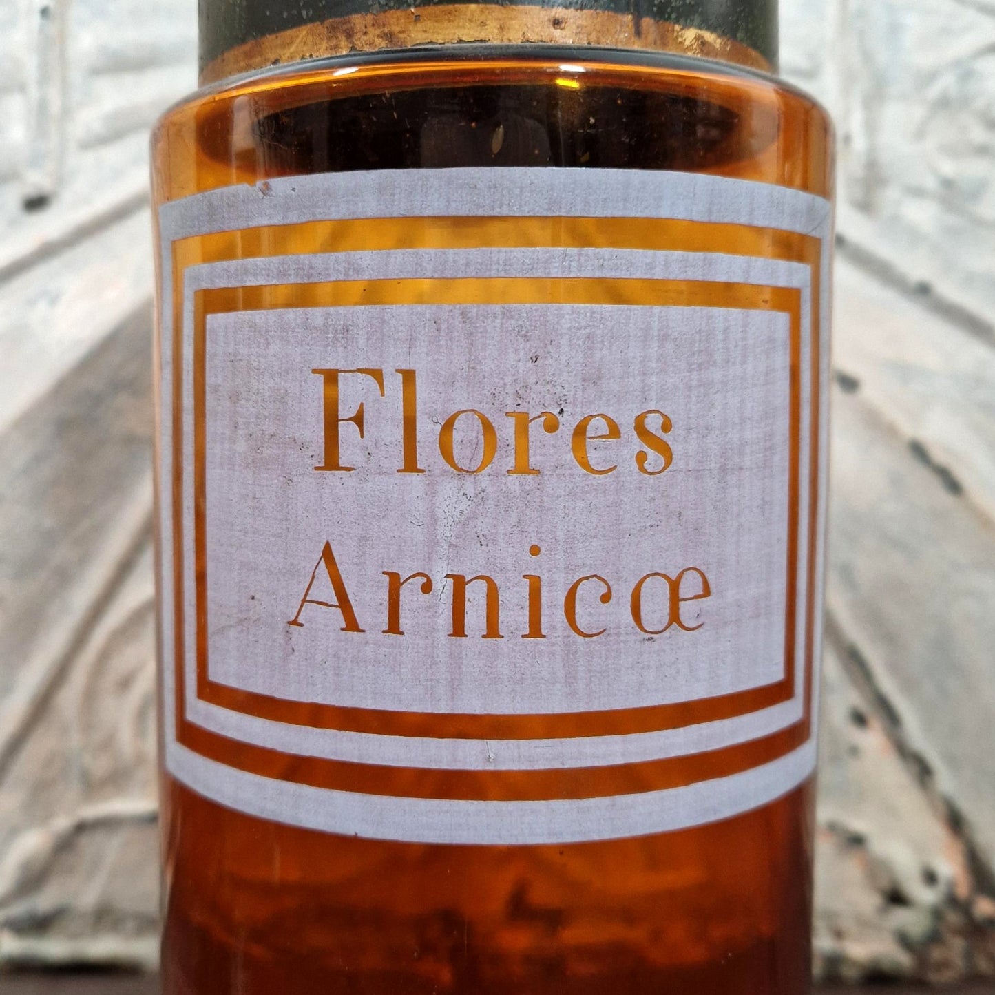 Grand pot d’apothicaire « Fleurs d’arnica » - XIXe