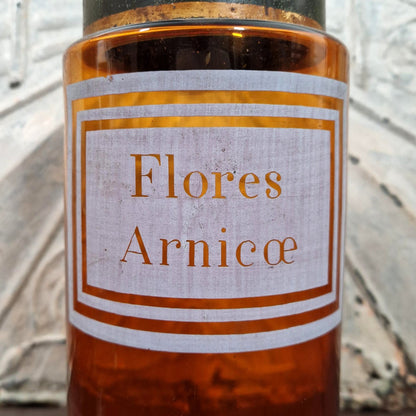 Grand pot d’apothicaire « Fleurs d’arnica » - XIXe