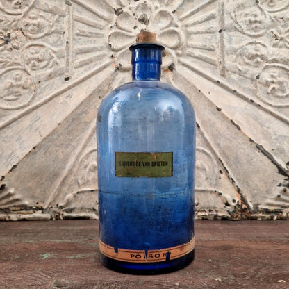 Grand flacon bleu « Liqueur de Van Swieten » - Poison