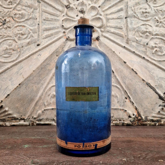 Grand flacon bleu « Liqueur de Van Swieten » - Poison