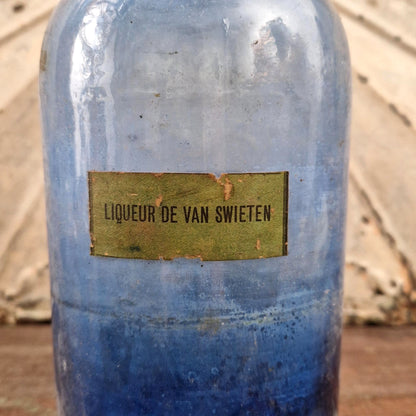 Grand flacon bleu « Liqueur de Van Swieten » - Poison