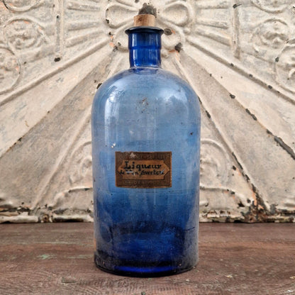 Grand flacon bleu « Liqueur de Van Swieten » - Poison