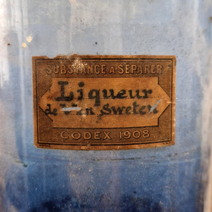 Grand flacon bleu « Liqueur de Van Swieten » - Poison