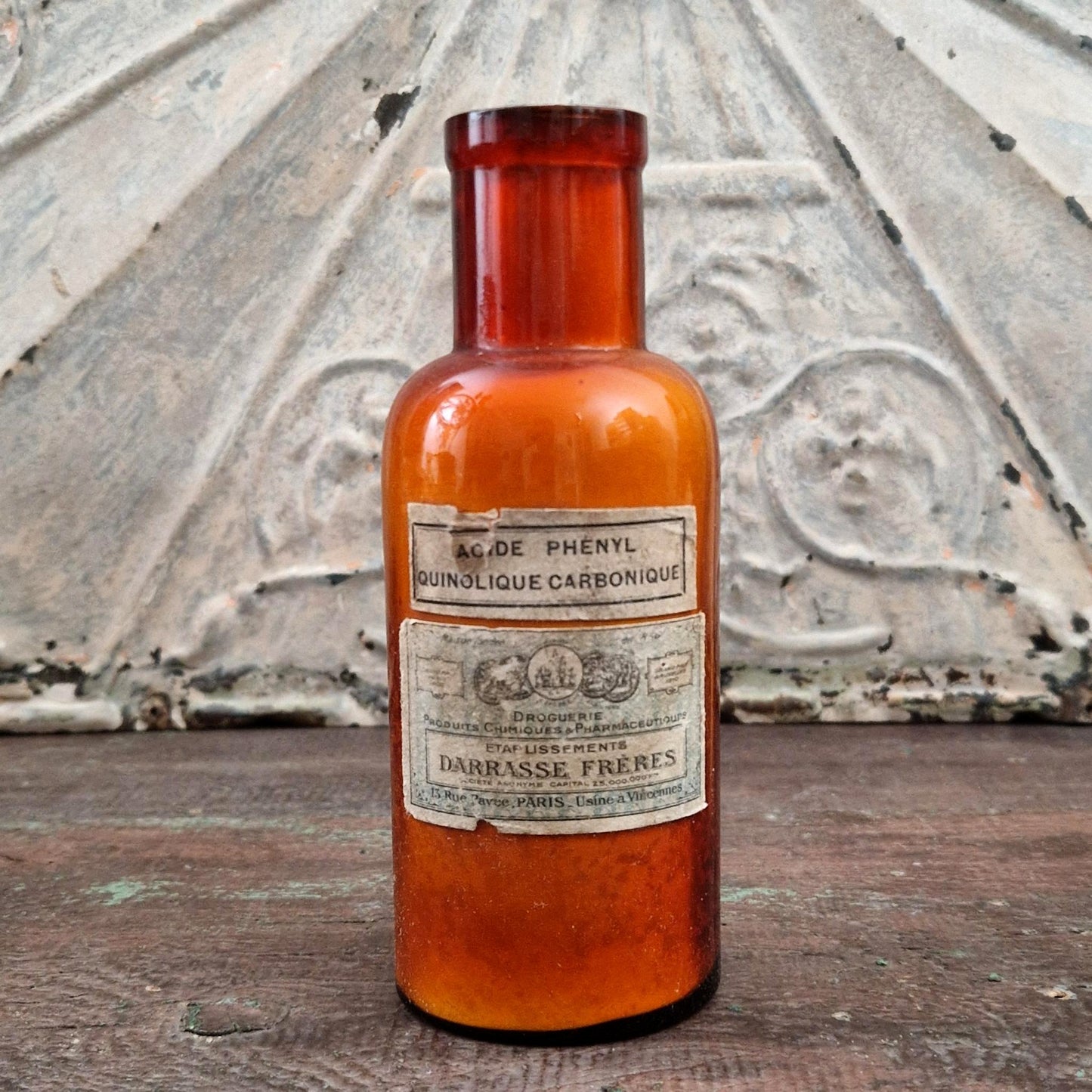 Ancien flacon « Acide phényl quinoléique carbonique »