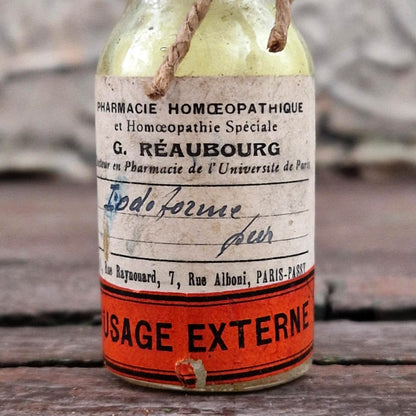 Ancien flacon homéopathique scellé « Iodoforme pur »