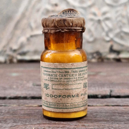 Ancien flacon de pharmacie « Iodoforme pur »