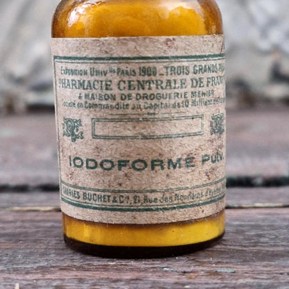 Ancien flacon de pharmacie « Iodoforme pur »