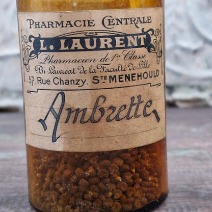Ancien flacon de pharmacie « Ambrette » - Pharmacie Centrale