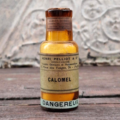 Ancien flacon pharmaceutique « Calomel »