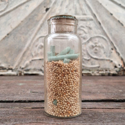 Ancien flacon homéopathique - Globules et tubes