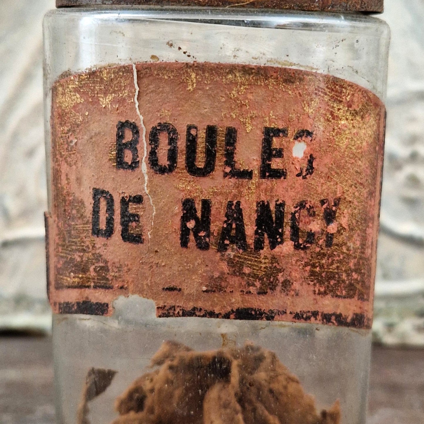 Ancien pot d'apothicaire « Boules de Nancy » - XIXe siècle