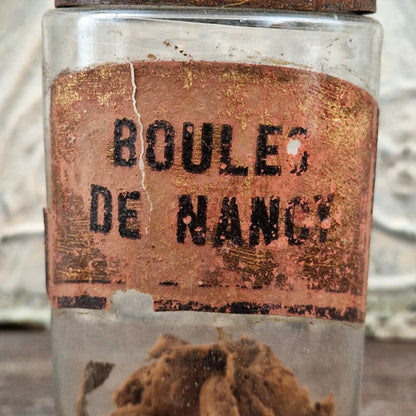Ancien pot d'apothicaire « Boules de Nancy » - XIXe siècle