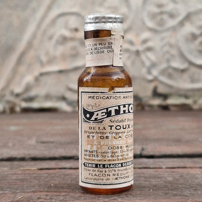 Ancien flacon de pharmacie scellé « Aéthone »