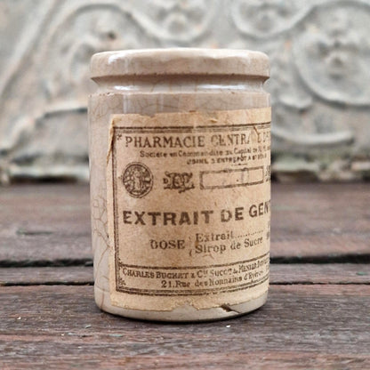 Petit pot de pharmacie« Extrait de Gentiane »