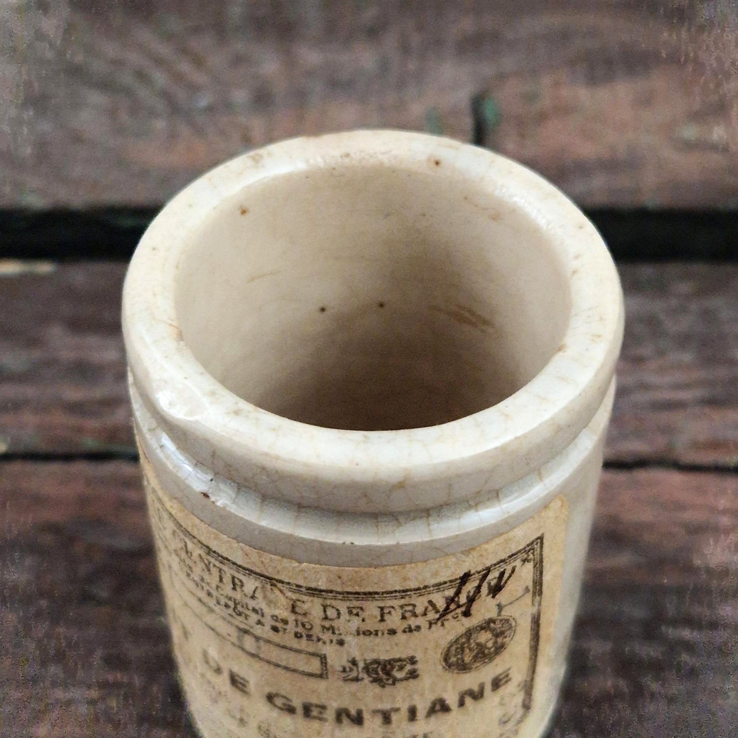 Petit pot de pharmacie« Extrait de Gentiane »