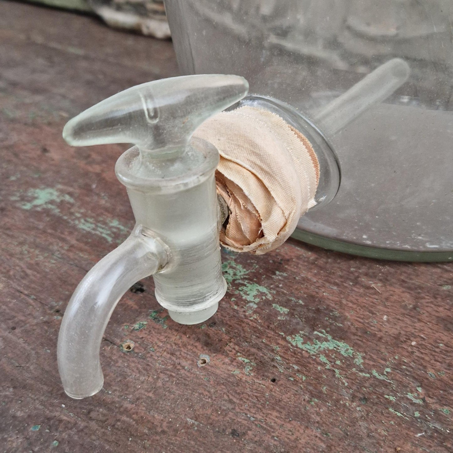 Grnad bocal de pharmacie à robinet « Alcool à 90° »