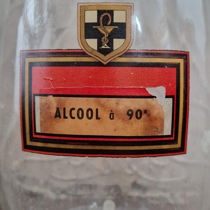 Grnad bocal de pharmacie à robinet « Alcool à 90° »