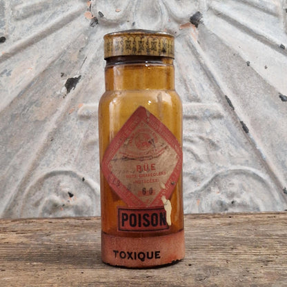 Ancien flacon de pharmacie « Rue (Ruta graveolens) - Poison »