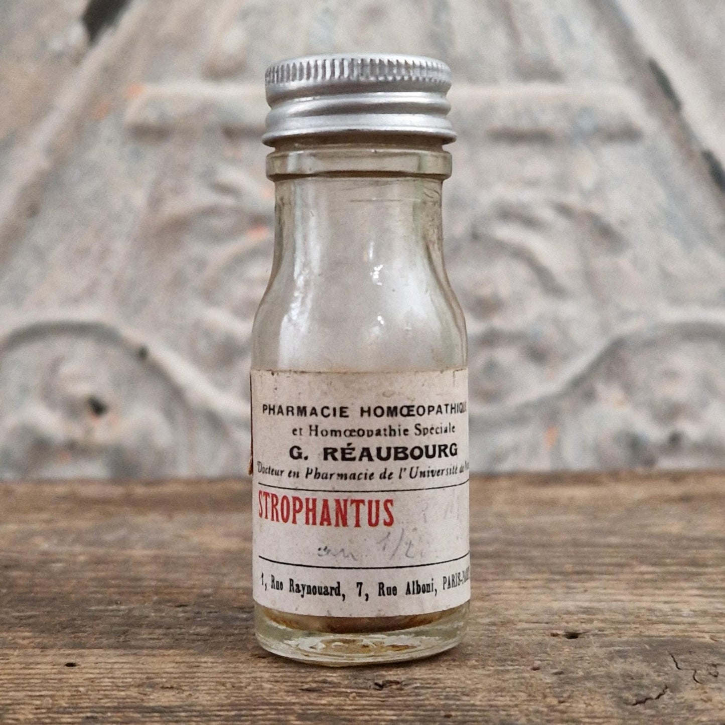 Ancien flacon homéopathique « Strophantus - Toxique »