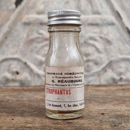 Ancien flacon homéopathique « Strophantus - Toxique »