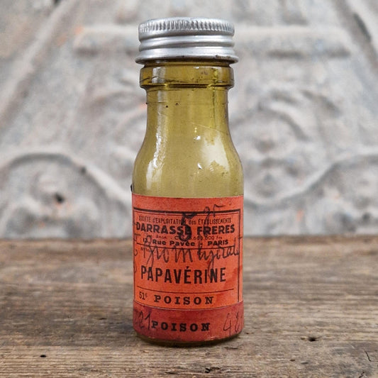 Flacon ancien de pharmacie « Papavérine - Poison »