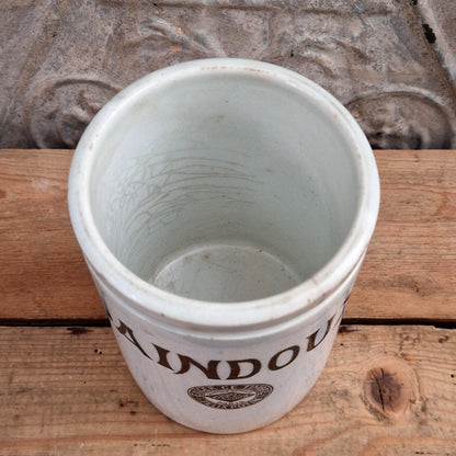 Ancien pot en céramique « SAINDOUX - Félix Potin »