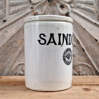 Ancien pot en céramique « SAINDOUX - Félix Potin »