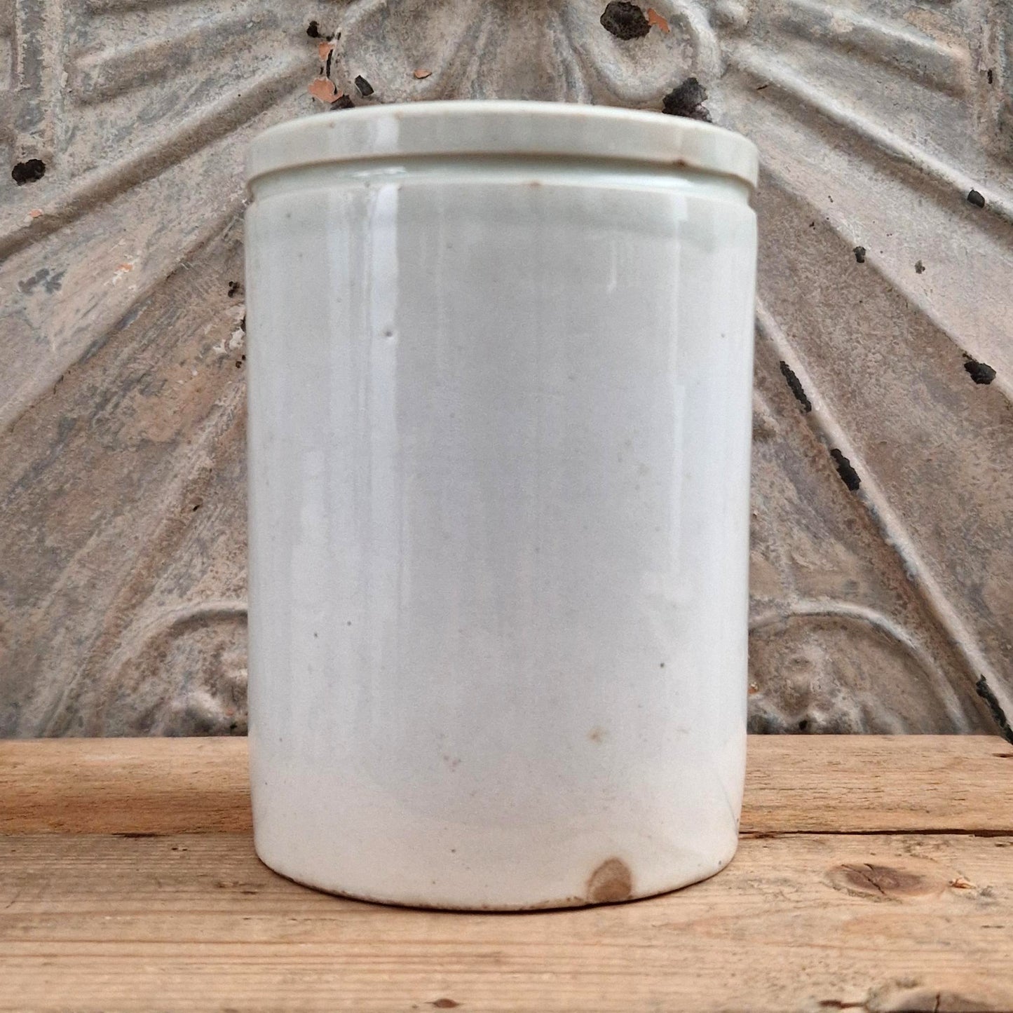 Ancien pot en céramique « SAINDOUX - Félix Potin »