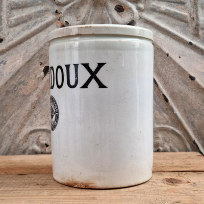 Ancien pot en céramique « SAINDOUX - Félix Potin »
