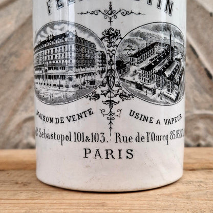Ancien Pot Félix Potin Noir et Blanc - vers 1883-1890