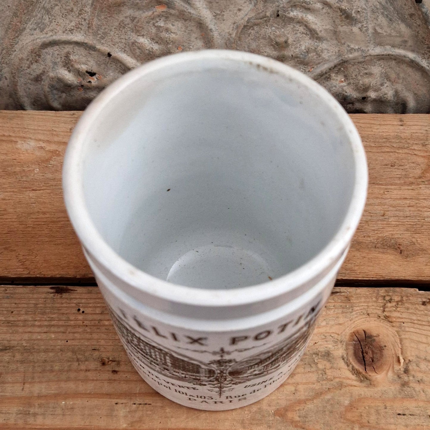Ancien Pot Félix Potin Noir et Blanc - vers 1883-1890