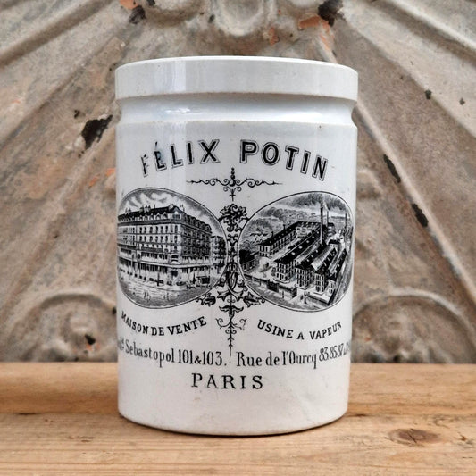 Rare pot Félix Potin Noir et Blanc - vers 1881 / 1883