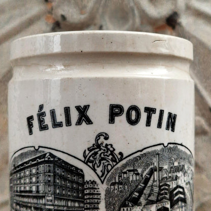 Rare pot Félix Potin Noir et Blanc - vers 1881 / 1883