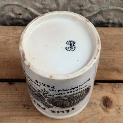Rare pot Félix Potin Noir et Blanc - vers 1881 / 1883