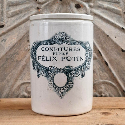 Pot de confitures « Félix Potin » Bleu - Badonviller, format XL