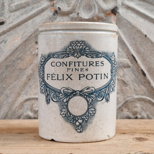 Pot de confitures  « Félix Potin » - Badonviller, Teinte Bleue