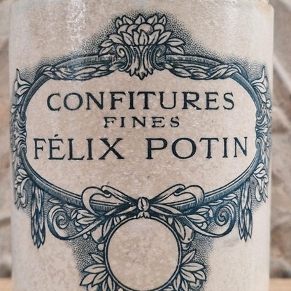 Pot de confitures  « Félix Potin » - Badonviller, Teinte Bleue