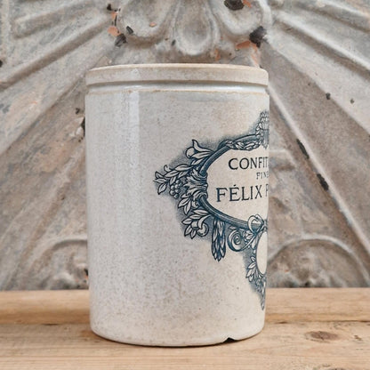 Pot de confitures  « Félix Potin » - Badonviller, Teinte Bleue