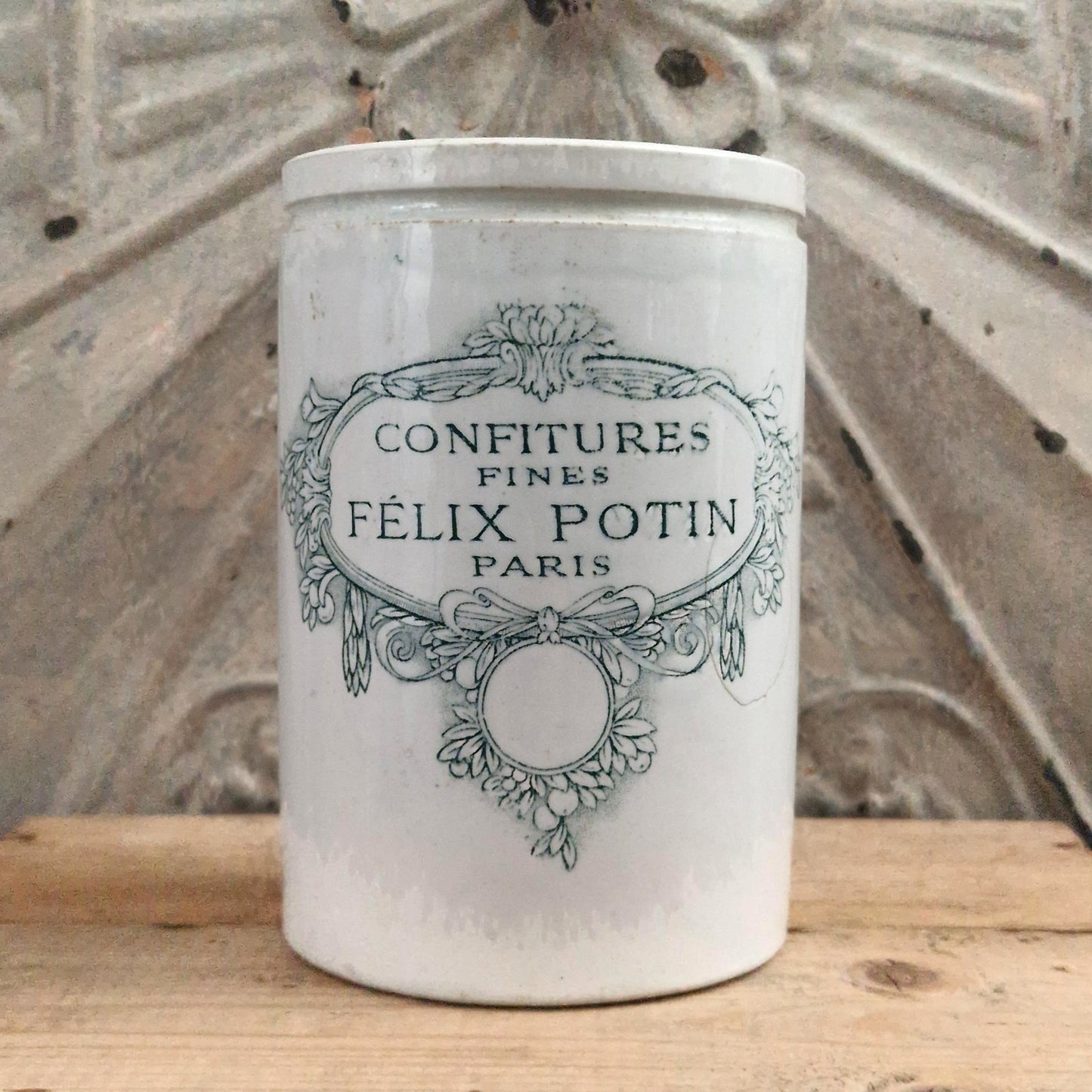 Large Félix Potin "Fine Jams" jar - Circa 1900