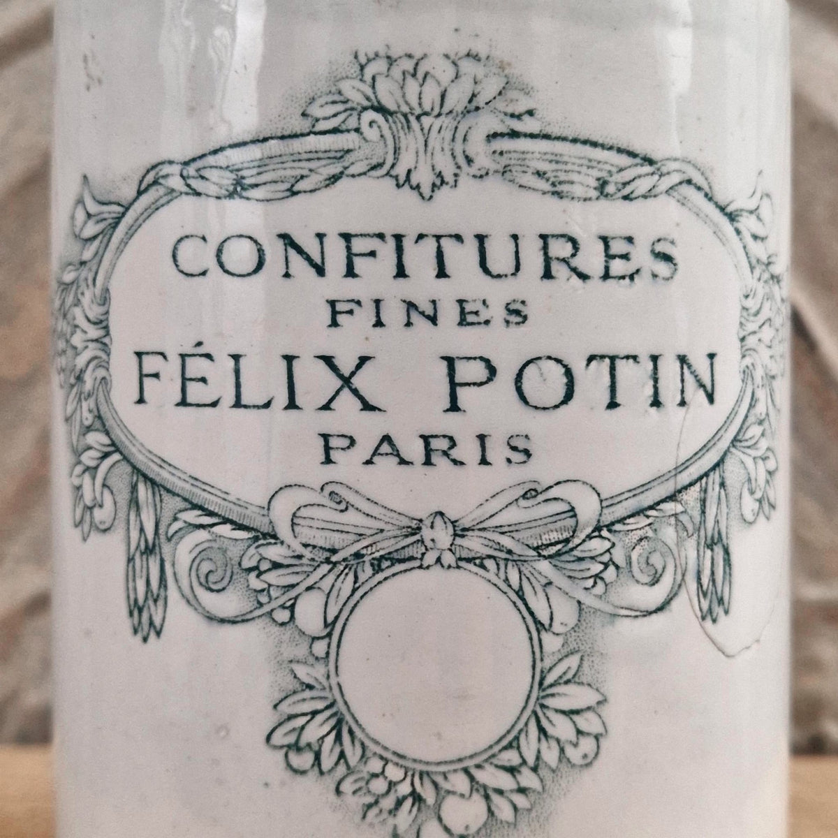 Large Félix Potin "Fine Jams" jar - Circa 1900