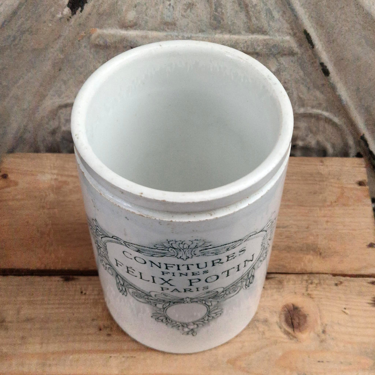 Large Félix Potin "Fine Jams" jar - Circa 1900