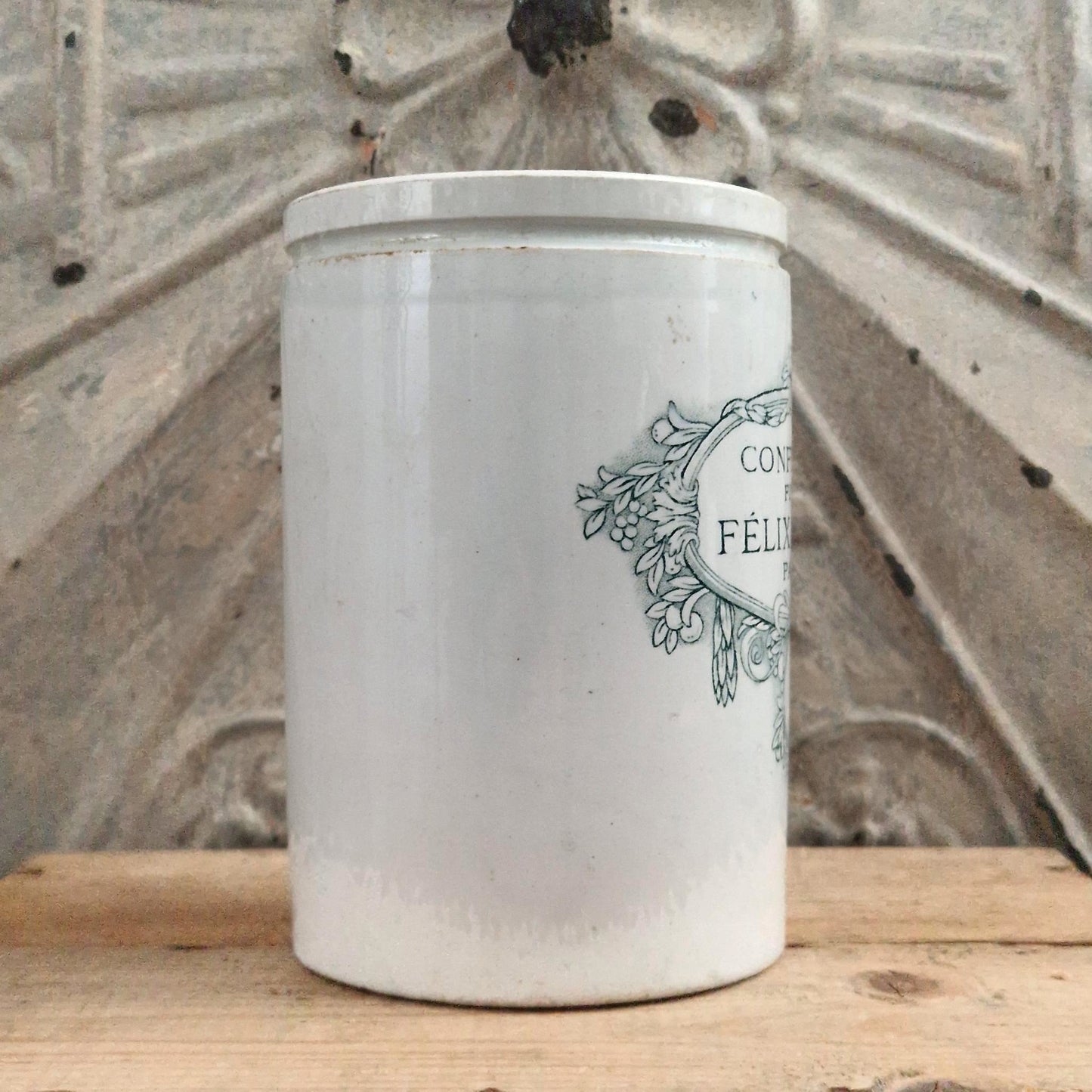 Large Félix Potin "Fine Jams" jar - Circa 1900