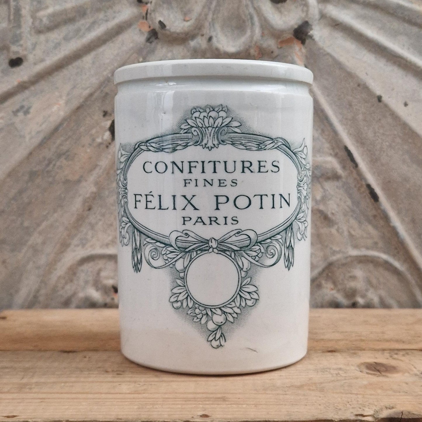 Pot « Confitures Fines Félix Potin » - Teinte verte