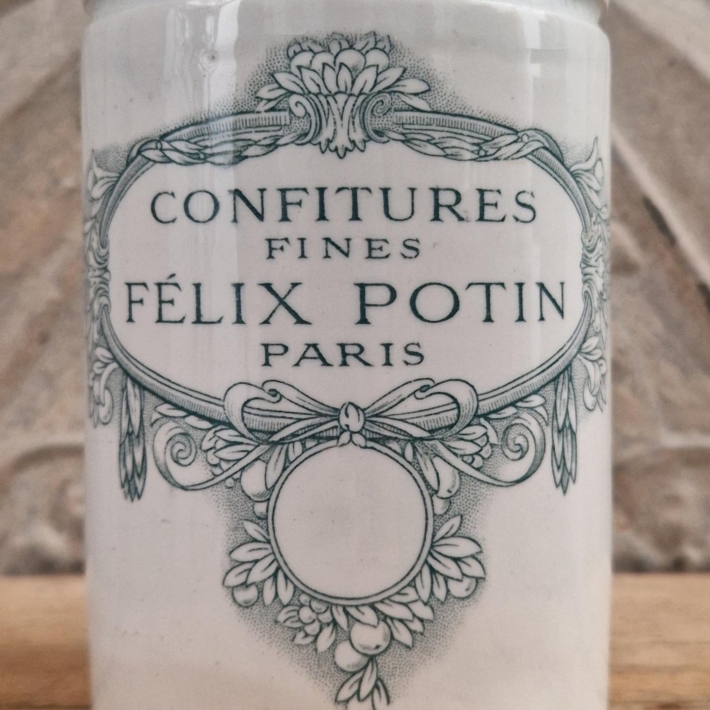 Pot « Confitures Fines Félix Potin » - Teinte verte