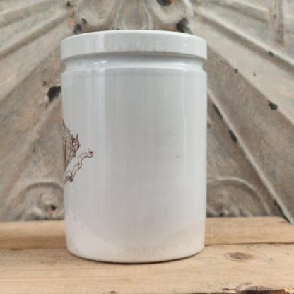 Ancien Pot de confitures Félix Potin - Brun sépia