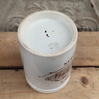 Ancien Pot de confitures Félix Potin - Brun sépia