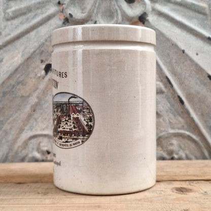 Ancien pot publicitaire polychrome  « Félix Potin »