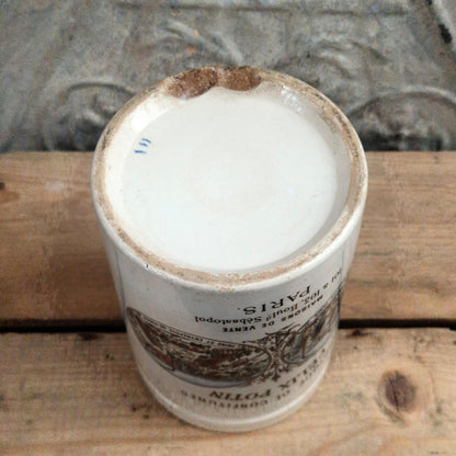 Ancien pot publicitaire polychrome  « Félix Potin »