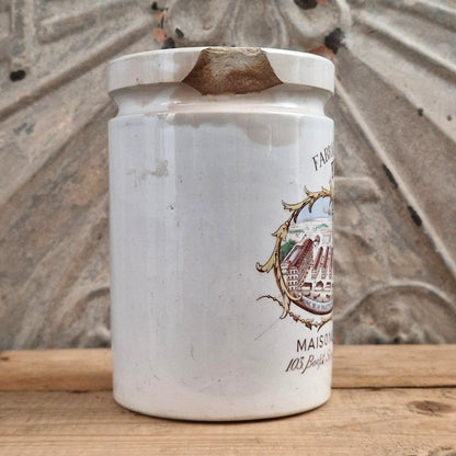 Ancien pot de confitures « Félix Potin » en couleurs
