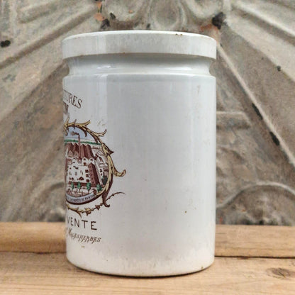 Ancien pot de confitures « Félix Potin » en couleurs